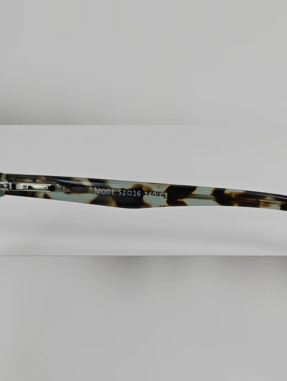 Mode. Stylish Marbled Brown Lite Brown, Seafoam Green.Square Eyeglasses